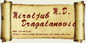Miroljub Dragalanović vizit kartica